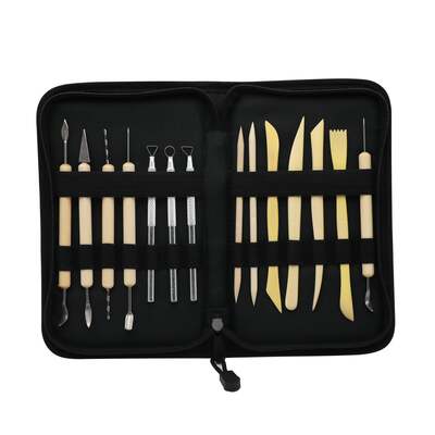 ARTME Pottery Tool Set, 14pcs Clay Sculpting Kit with Carrying Case