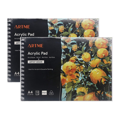 ARTME A4 Acrylic Pad 12 Sheets 400gsm - 2pk