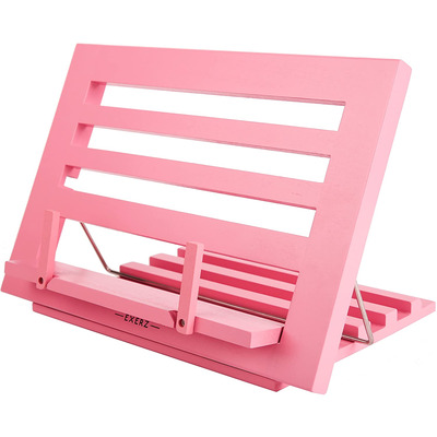 Exerz Wooden Easel Reading Stand - Cookbook Stand - Pink