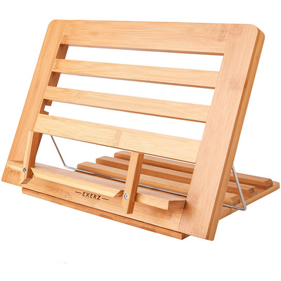 Exerz Bamboo Easel Reading Stand - Cookbook Stand - Bamboo