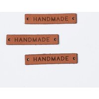 Little Rosy Cheeks Handmade Leather Labels Whisky Tan