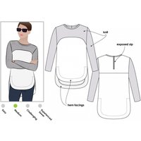 Style Arc Paper Sewing Pattern Avery Tunic Top