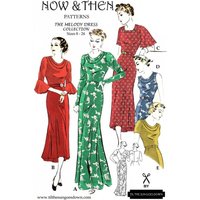Now and Then Patterns Paper Sewing Pattern The Melody Dress Collection