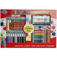 Kid Stationary Art & Craft Set 66pcs In Carry Case For Children School & Home