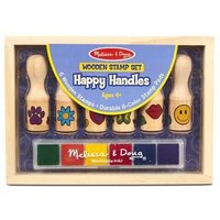 Happy Handle Emoji Stamps - Wooden Stamping Set