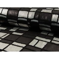 Deadstock Sequin Mesh Fabric Black & Silver