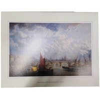 Vintage Print Of Somerset House & St Paul's By John Macvicar Anderson Ready To Hang Preowned