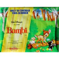 Bambi (1993 Rerelease) - Euro Disney British Quad Poster *rolled Not Folded Ex-shop New Stock*