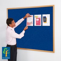 Eco - Friendly Felt Noticeboard - Light Oak Effect Frame