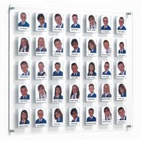 Spaceright Crystal Wall Staff/Pupil Boards 35 Pockets