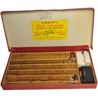 Vintage Barrett's Wooden Ticket Printing Outfit