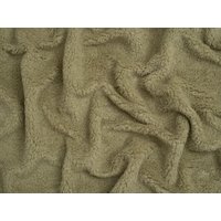 Minerva Core Range Baby Soft Sherpa Fleece Fur Fabric Khaki