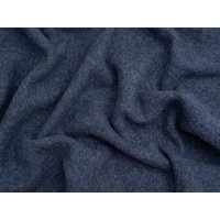 Minerva Core Range 100% Pure Boiled Wool Coating Fabric Melange Indigo Blue