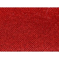 Stof France Lurex Glitter Faux Leather Fabric Red