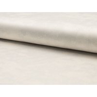 Deadstock Foil Stretch Woven Faux Suede Fabric Cream