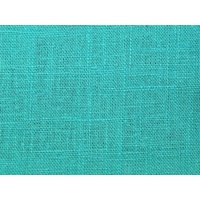 Stof France Coated Cotton Ramie Blend Fabric Turquoise