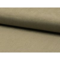 Deadstock Faux Suede Stretch Knit Fabric Light Khaki Green