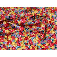 Deadstock Sea Island Cotton Voile Fabric Red Multi
