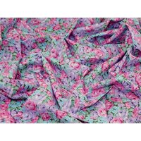 Deadstock Sea Island Cotton Voile Fabric Pink Multi