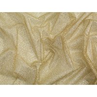 Minerva Core Range Shining Glitter Tulle Fabric Pale Gold