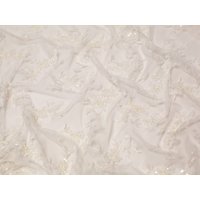 Minerva Core Range Sienna Beaded Lace Fabric Ivory