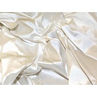 Sonata Silk Satin Fabric Ivory